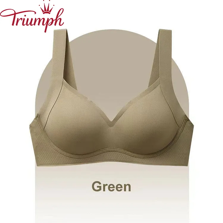 TRIUMPH - 3 SZTUKI 💥SEKSOWNA, BEZSZWOWA BIELIZNA TYPU PUSH-UP Z LODOWEGO JEDWABIU[75A-110E]